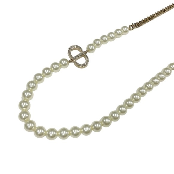 Dior Montaigne Necklace 30 Christian CD Logo  Gold - Picture 1 of 8